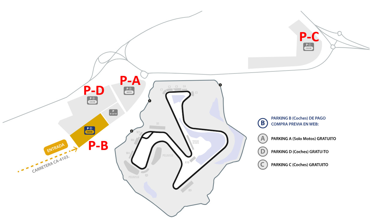 Parking at the Jerez-Angel Nieto Circuit